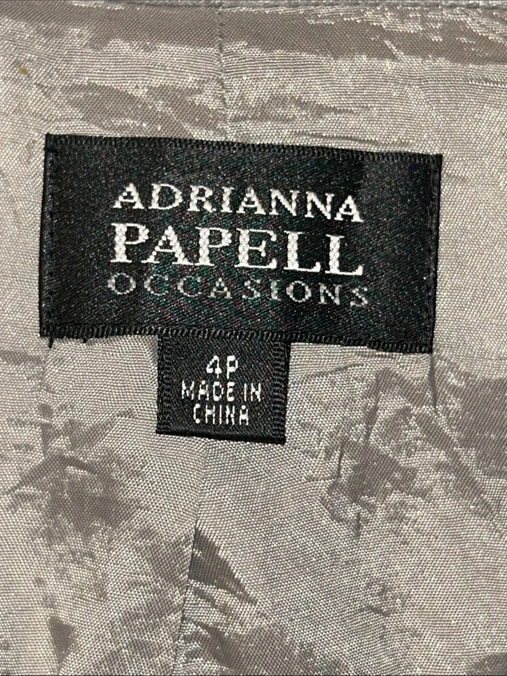 Adrianna Papell Silver Cropped Bolero Jacket - Picture 7 of 9